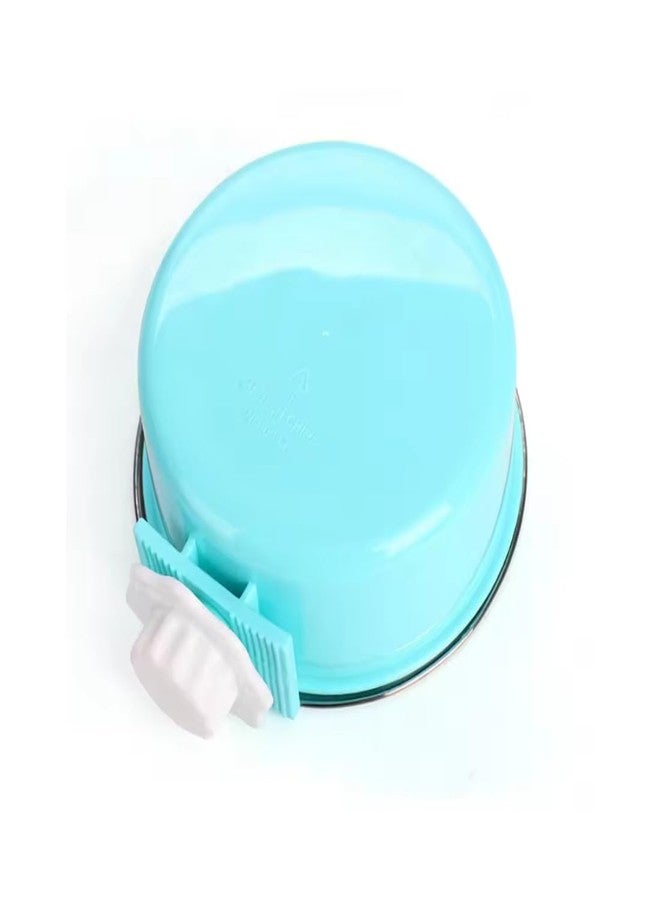 PET FUN وعاء بلاستيكي للحيوانات الأليفة من بيت فن | وعاء متين للطعام والماء للهامستر والأرانب وخنازير غينيا والطيور والحيوانات الصغيرة | طبق غير سام وسهل التنظيف يُثبت على القفص (أزرق، صغير) - Image 2